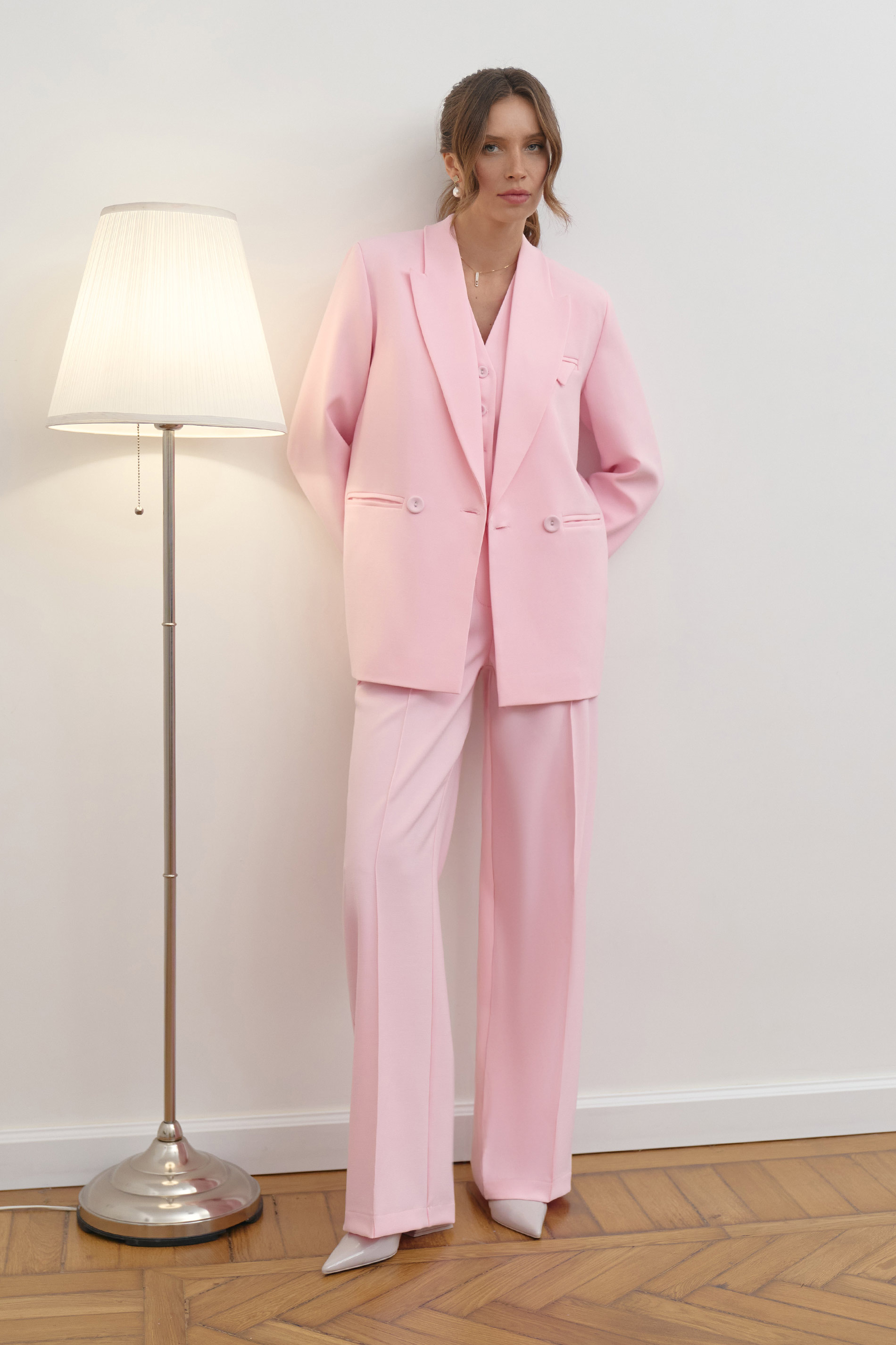 Двубортный жакет oversize кроя BL52218